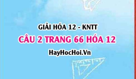 Giải câu 2 luyện tập trang 66 Hóa 12 Kết nối tri thức SGK